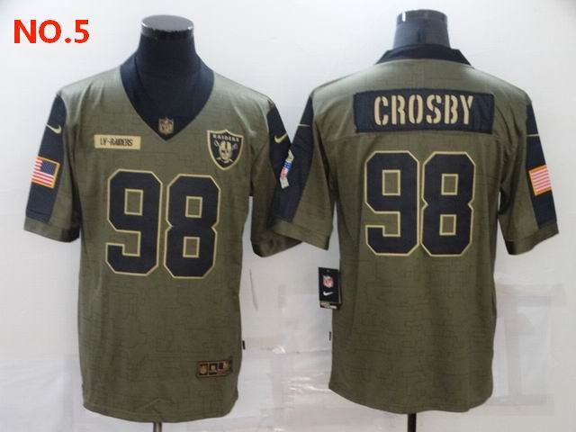 Men's Las Vegas Raiders 98 Maxx Crosby Jersey NO.5;